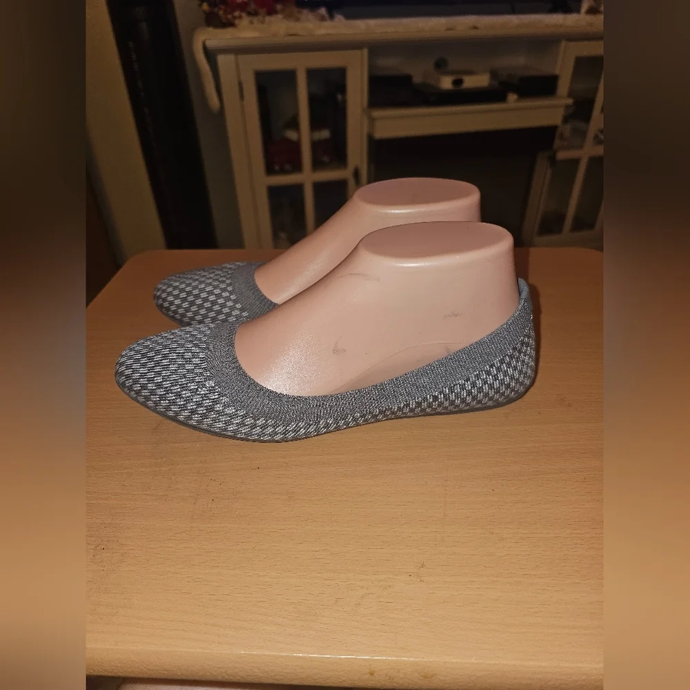 ALLBIRDS 'Tree Breezer' Beautiful Flats, Stormy Gray 7.5 EXCELLENT Pre-owned!